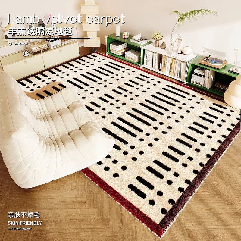 Living Room Carpet Fashion Art Plaid Bedroom Bedside Mat Popular Cloakroom Leisure Area Coffee Table Plush Rugs Ковер Tapis 러그