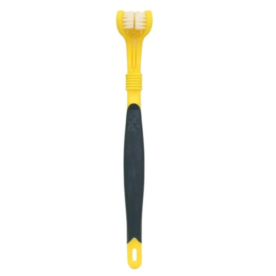 3-Sided Pet Toothbrush Dog Plastic Toothbrush Removing Tartar