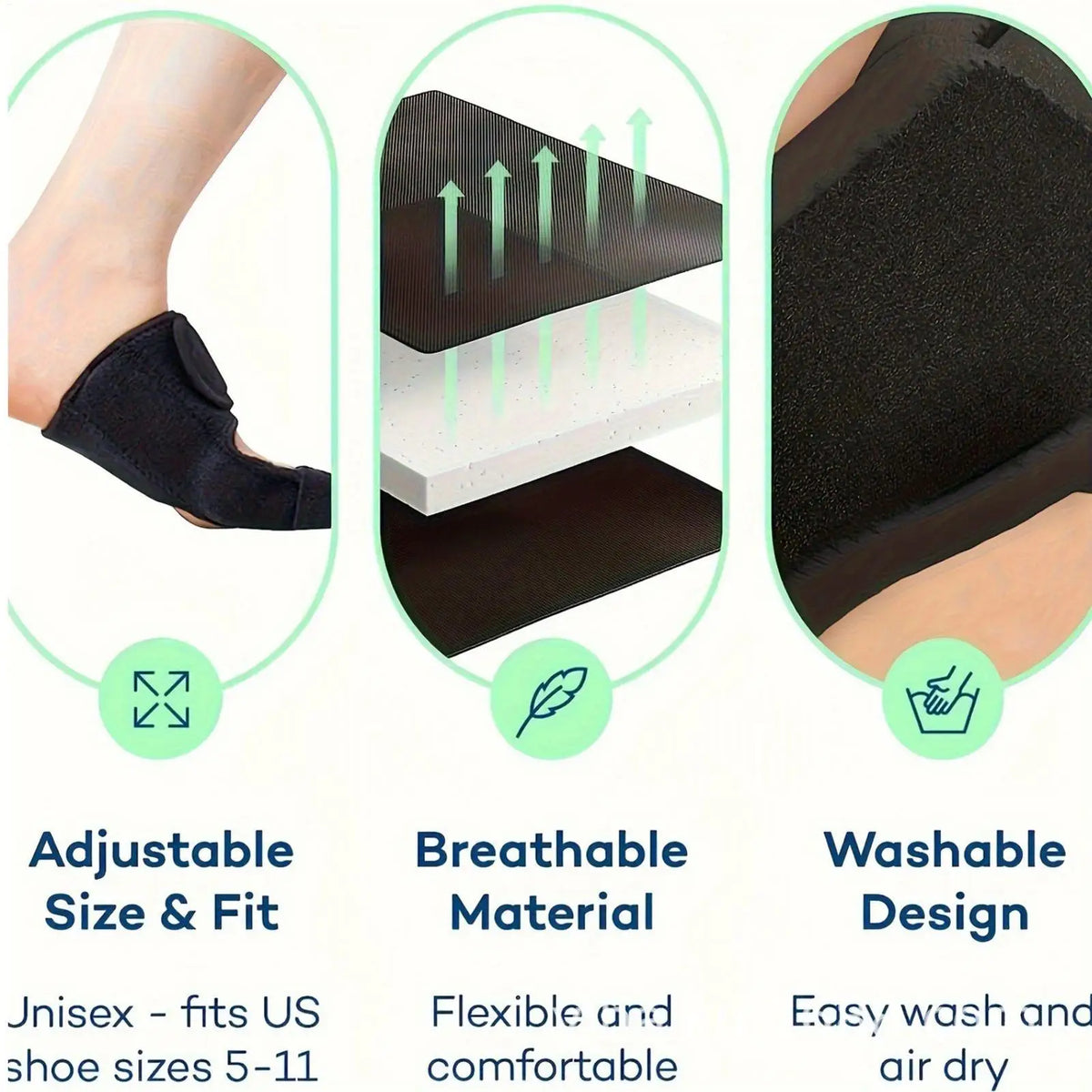 Toe Corrector for Women 1 Pair Adjustable Straightener Corrector for Women Big Toe for Foot Yoga Pedicure Day Night Support