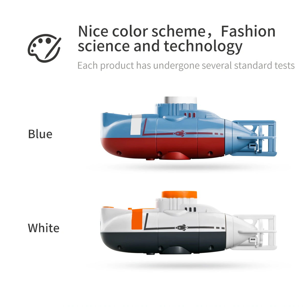 Mini RC Submarine 0.1m/s Speed Remote Control Boat Waterproof