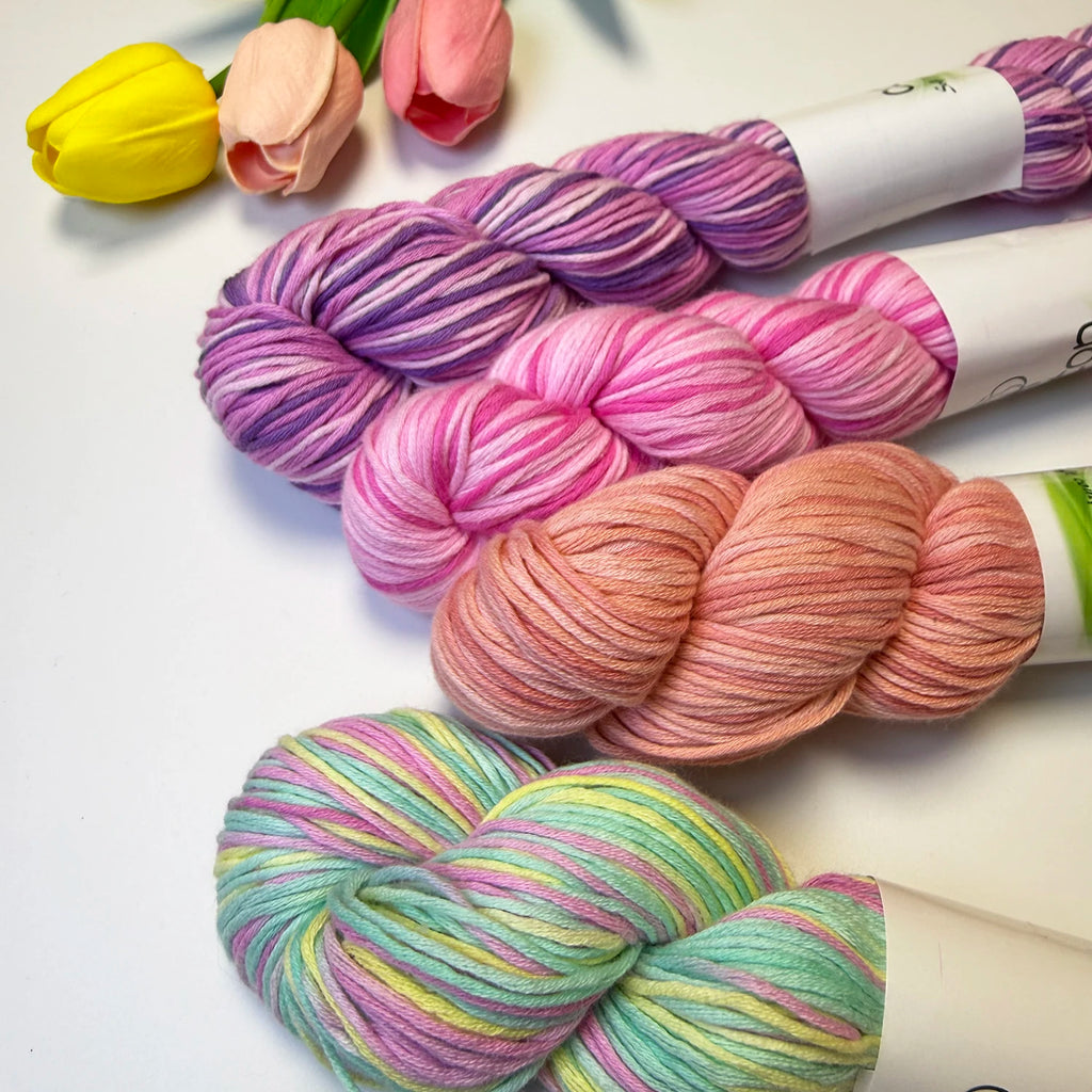 50g Cotton Fabric Colorful Gradient Dyeing of Segments Wool Yarn DIY Crochet Knitting Hand-knitted Materials Sewing Supplies