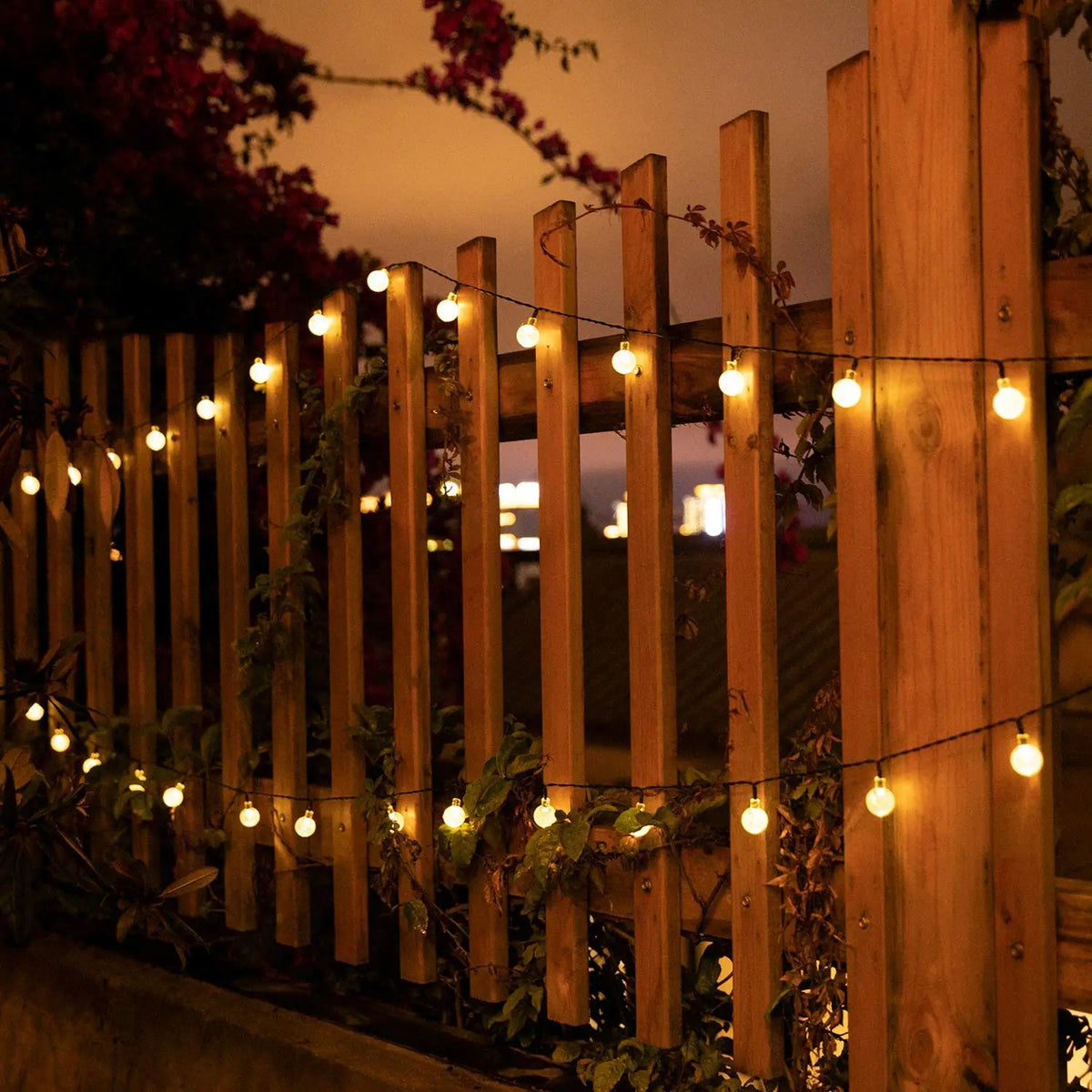 Solar String Lights Outdoor Crystal Globe Lights Waterproof Solar