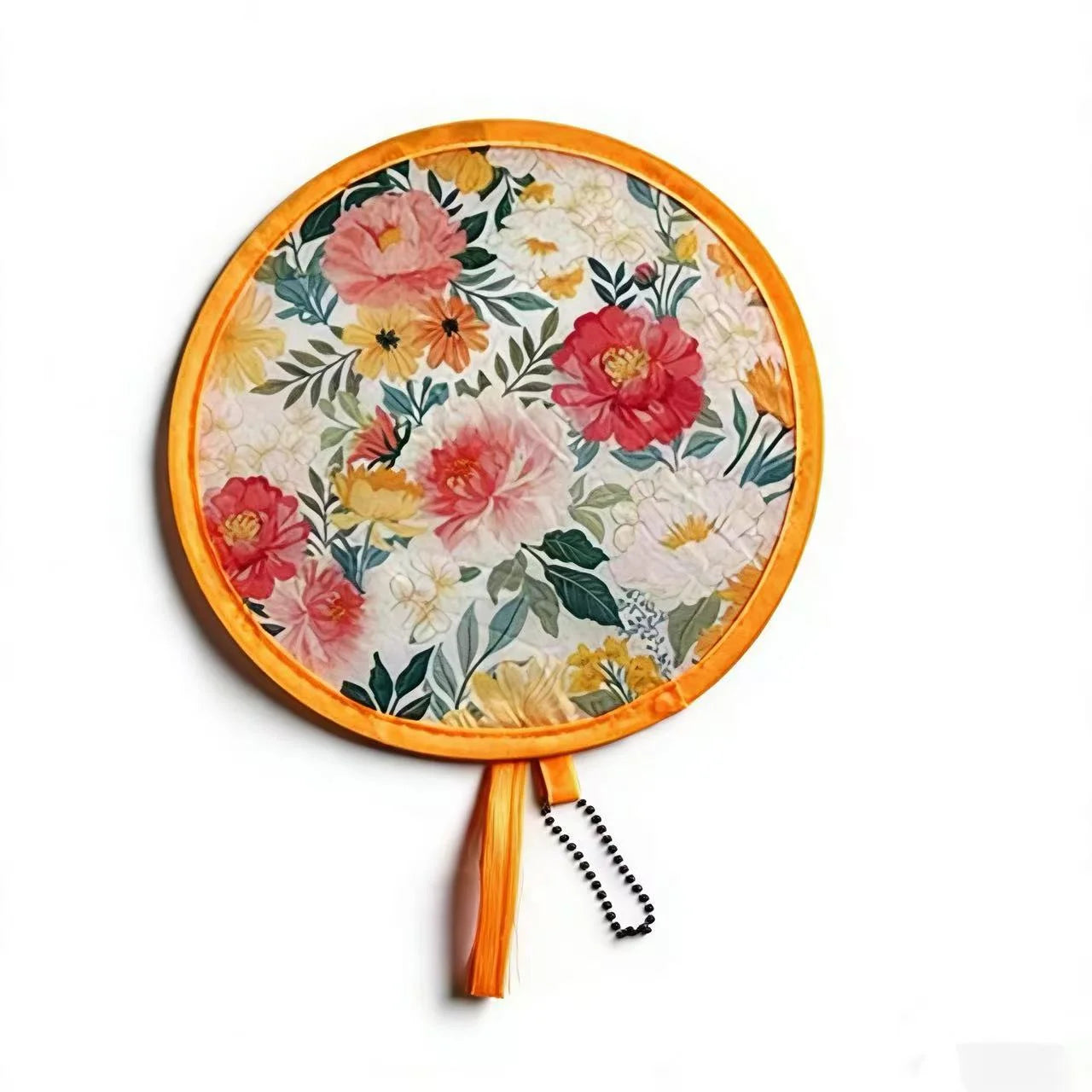 1pc Summer handheld folding fan, suitable for both men and women, round foldable hand fan, suitable for summer travel, outdoor s