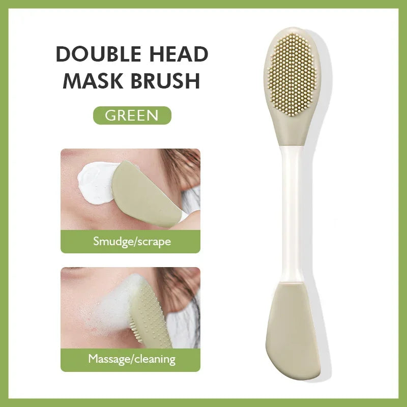 Silicone Facial Cleansing & Mask Brush 2 In1 Cleaning Tools Facial Skin Care Scrub Exfoliator Scrub Pore Blackhead Deep