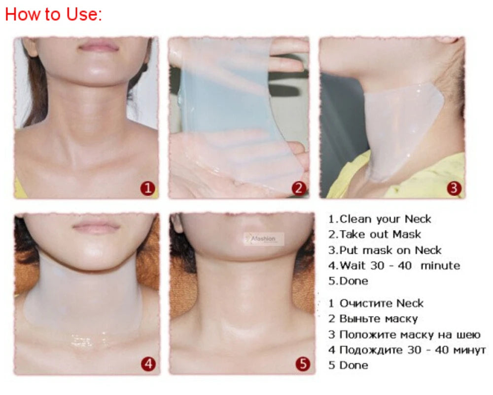 Collagen Crystal Anti Wrinkle Anti Aging Neck Mask Skin Whitening Nourishing Tighten Neck Mask Lift Mask Skin Care