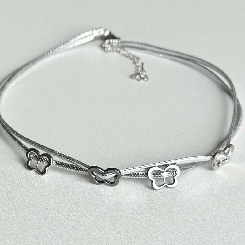 Y2K Hollow Star Double Layered Choker Necklaces for Women Punk