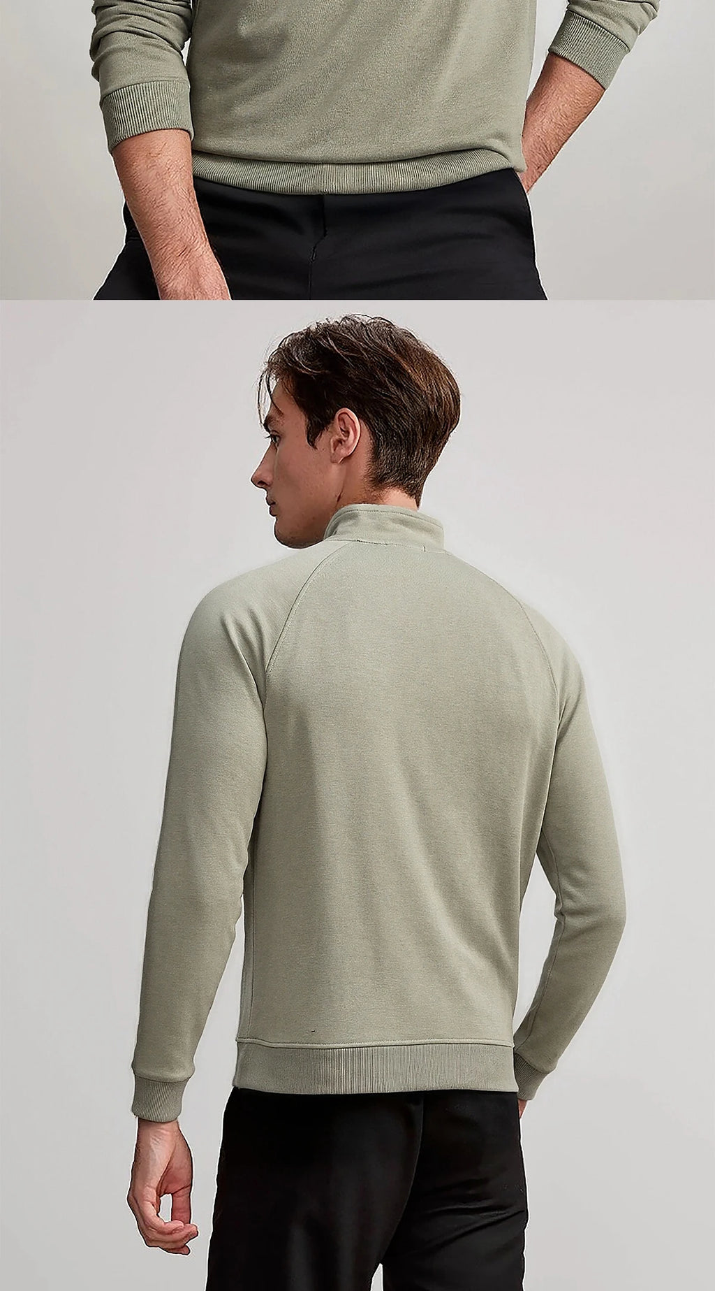 CHCH Men's Sweatshirt Autumn Fashion Long Sleeved Men's Sweatshirt Casual Half Zipper Design Classic Versatile Men's Pullover