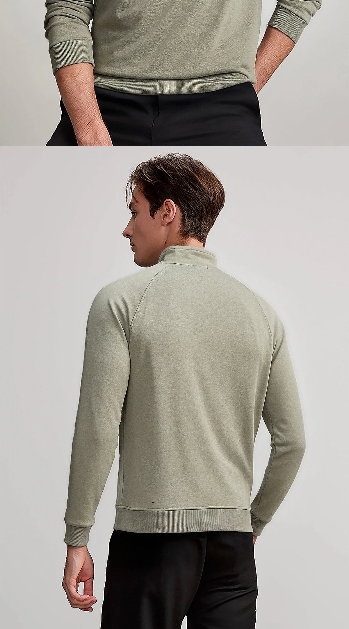 CHCH Men's Sweatshirt Autumn Fashion Long Sleeved Men's Sweatshirt Casual Half Zipper Design Classic Versatile Men's Pullover