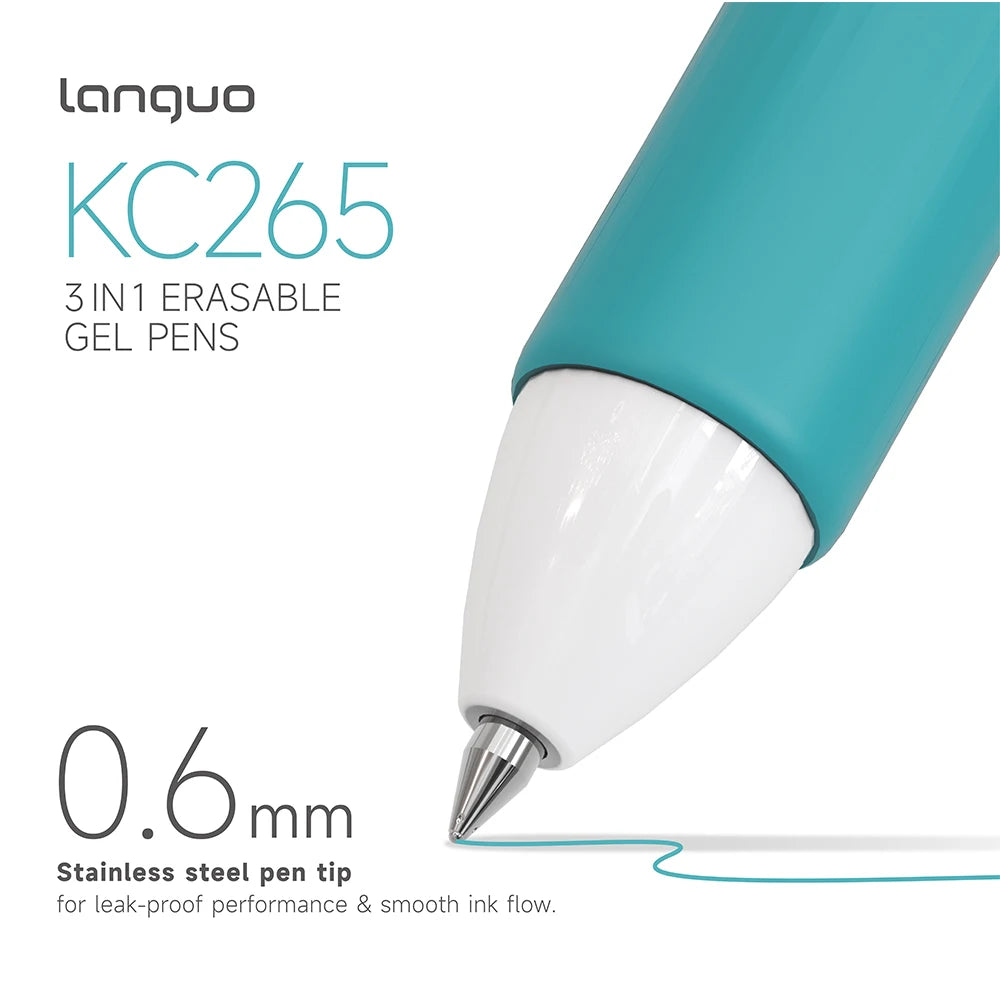 Languo Erasable Multicolor Pens 9/45 Colors 3-in-1 Ballpoint Pen