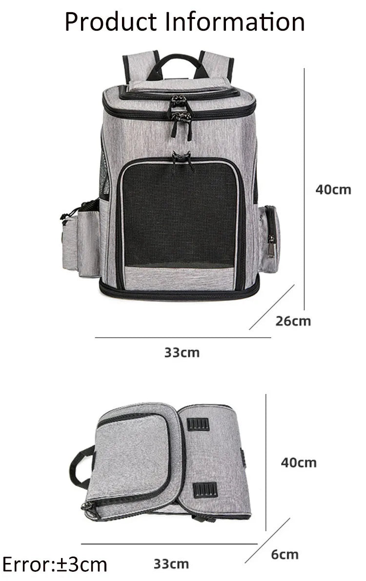 Astronaut Expandable Pet Backpack, Portable, Foldable, Transport, Travel Bag, Breathable Space Capsule, Cat & Dog Puppy Carrier