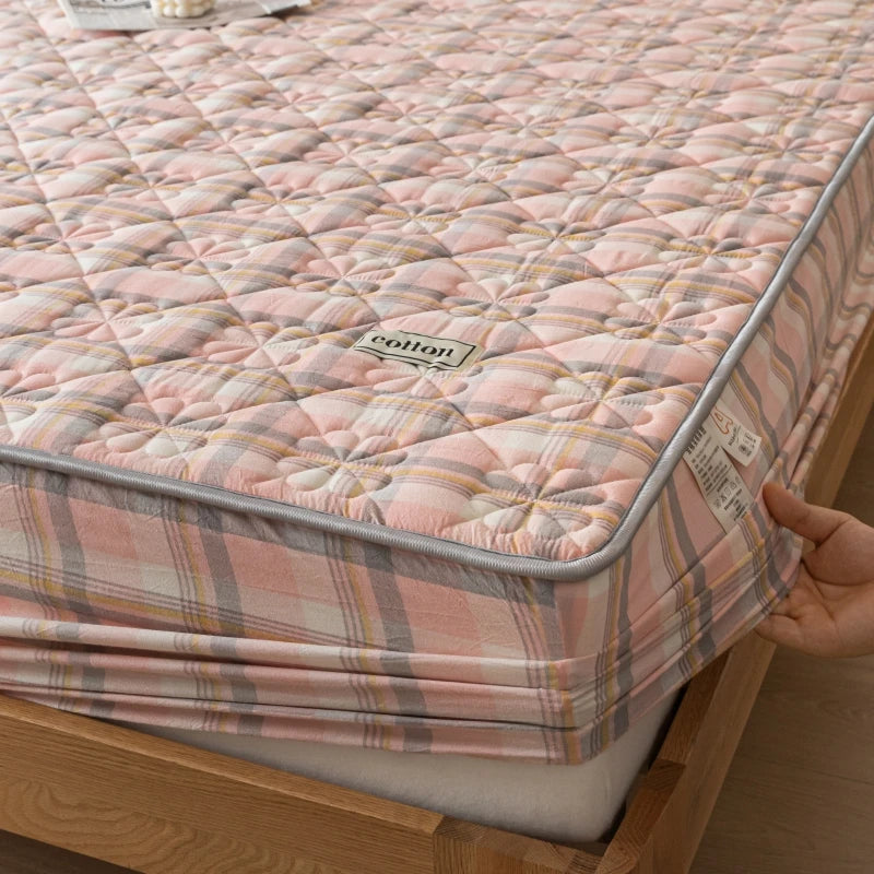 A-Class Pre-Washed Cotton Mattress Protector Cover - Ultra Soft, Antibacterial, Hypoallergenic for a Serene Sleep Experience