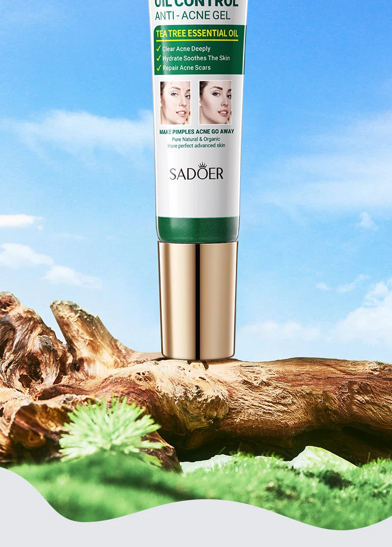 Tea Tree Acne Removing Cream Facial skincare Oil Control Face Gel Creams Hydrating Moisturizing Facial Cream Skin Care Set