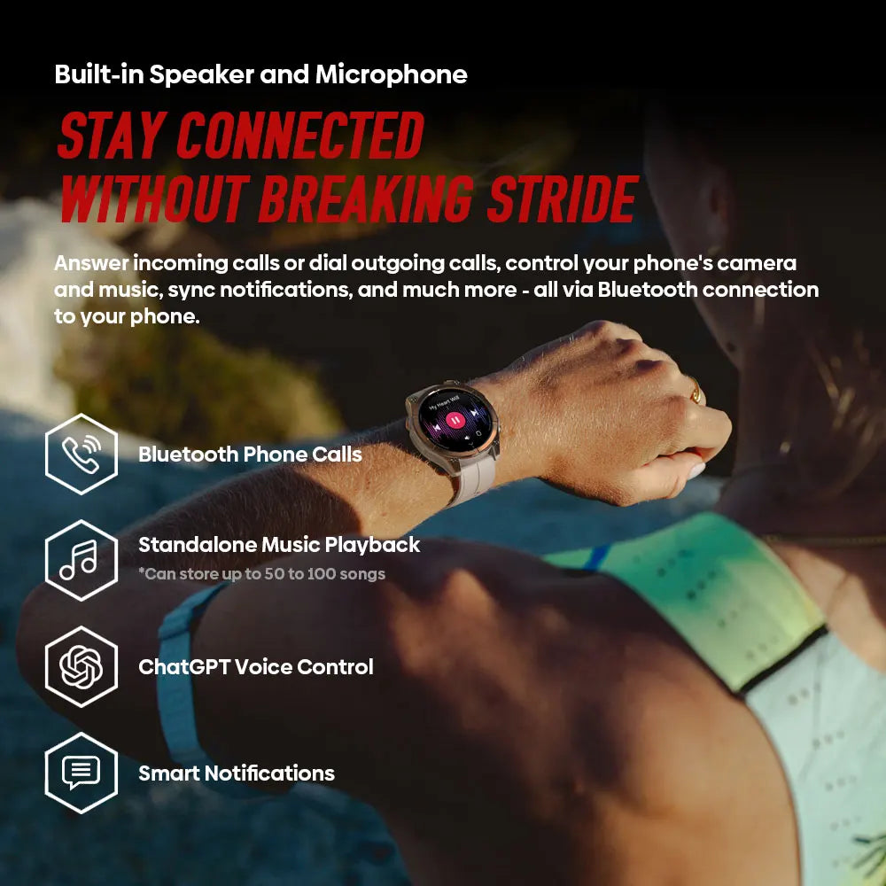 Flagship Zeblaze Stratos 4 PRO Rugged GPS Smartwatch Amoled