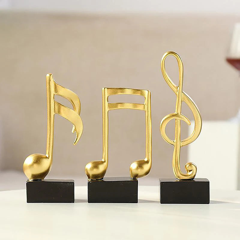 Simple Resin Musical Notes Model Ornaments Living Room Wine Cooler TV Cabinet Desktop Decorative Crafts