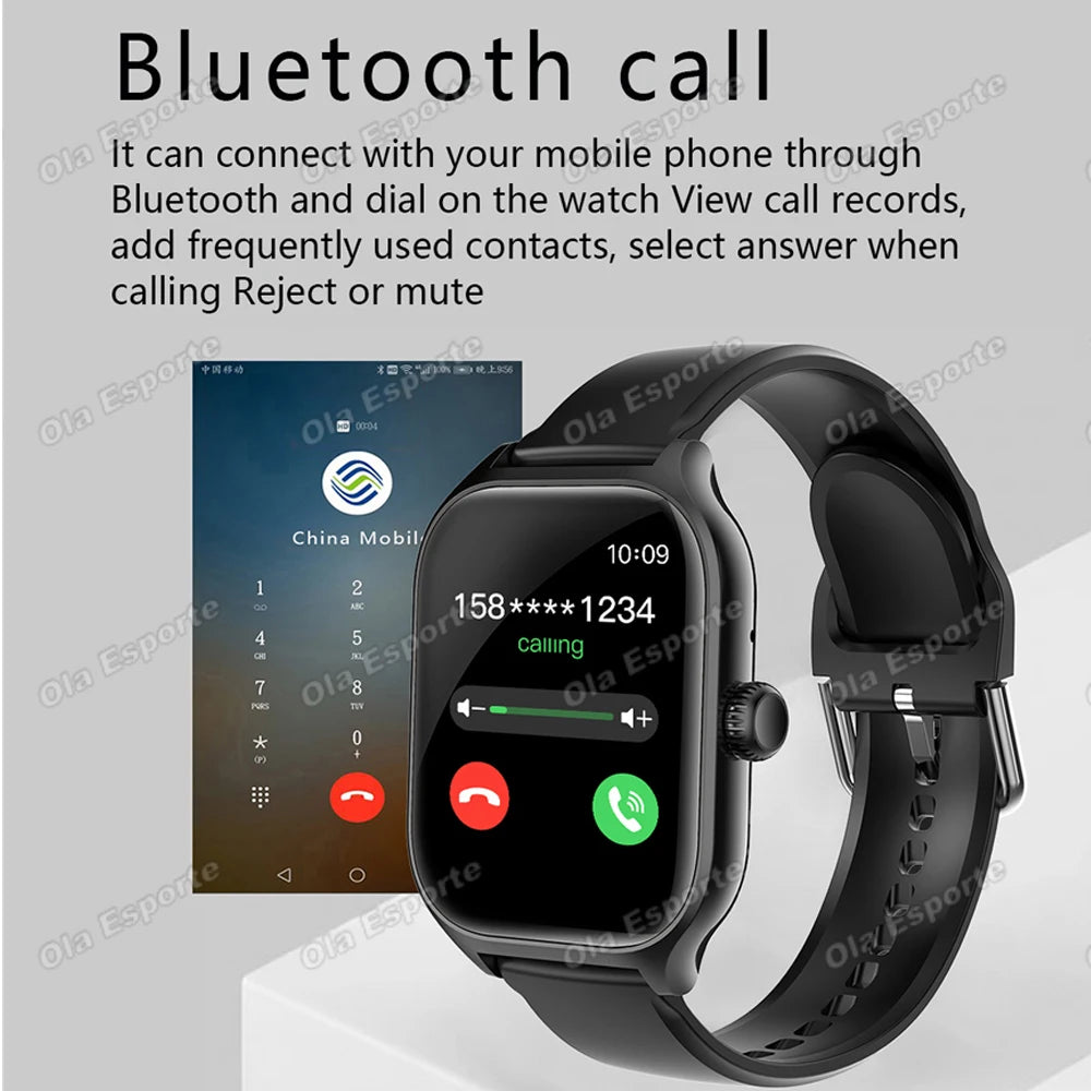 Smart Watch Men 2.01'' AMOLED Screen Waterproof Multiple Sport