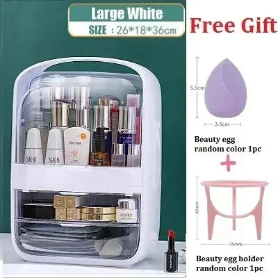 Cosmetic Storage Box Home Large Capacity Desktop Dustproof Dressing Table Lipstick Skin Care Luxury Storage Box Makeup Organizer
