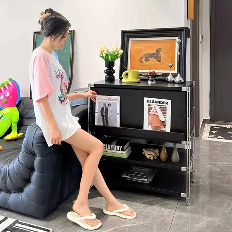 Wooden Storage Holders Living Room Aesthetic Racks Modern Floor Organizers Multifunctional Home Shelves Bedroom Decoration