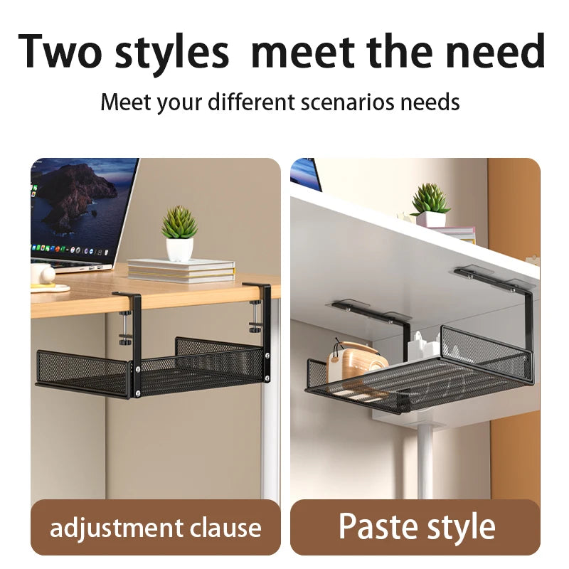 Clamp-On Under Desk Drawer Organizer