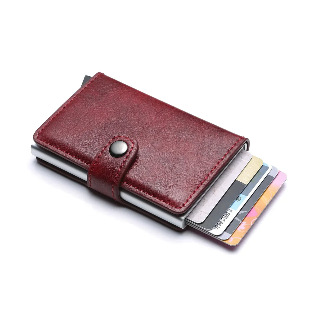 Rfid Visit Credit Card Holder Storage Luxury Small Smart Wallet Metal Business Cardholder Case Women Minimalist Walet for Men