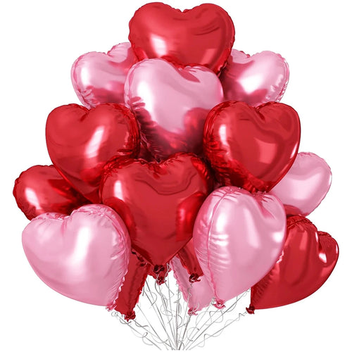 10Pcs 18" Peach Heart Balloon Red Love Balloons For Wedding，Birthday Party， Anniversary, Valentine's Day Decoration Balloons Set