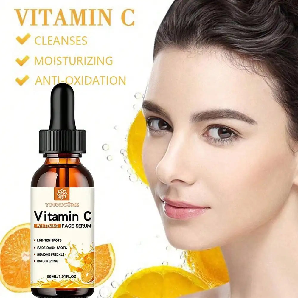 Vitamin C Facial Essence Contains Hyaluronic Acid Dark Spot Remover Moisturizing Repair Younger Essence Facial Skin Care 30ml