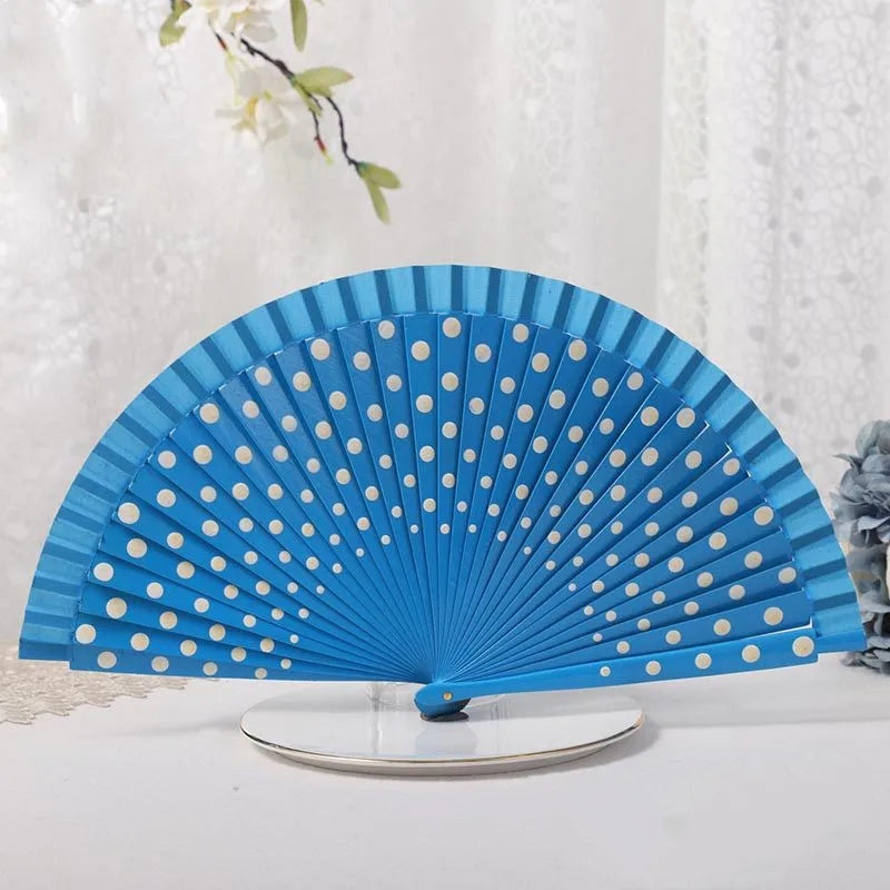 1pc Spanish Dance Performance Wooden Fans  Wedding Decoration Clothing Accessories Folding Fan