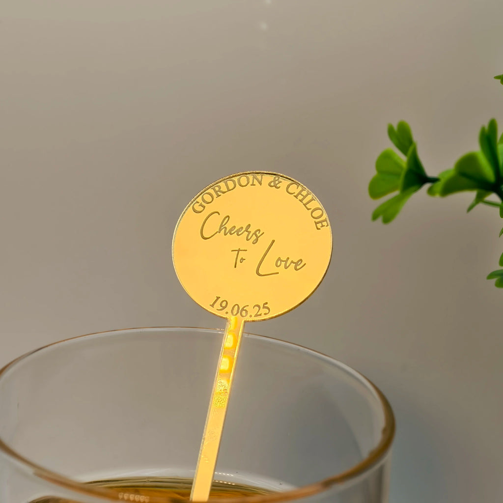 Personalised Wedding Drink Stirrers Bachelorette Party Cocktail