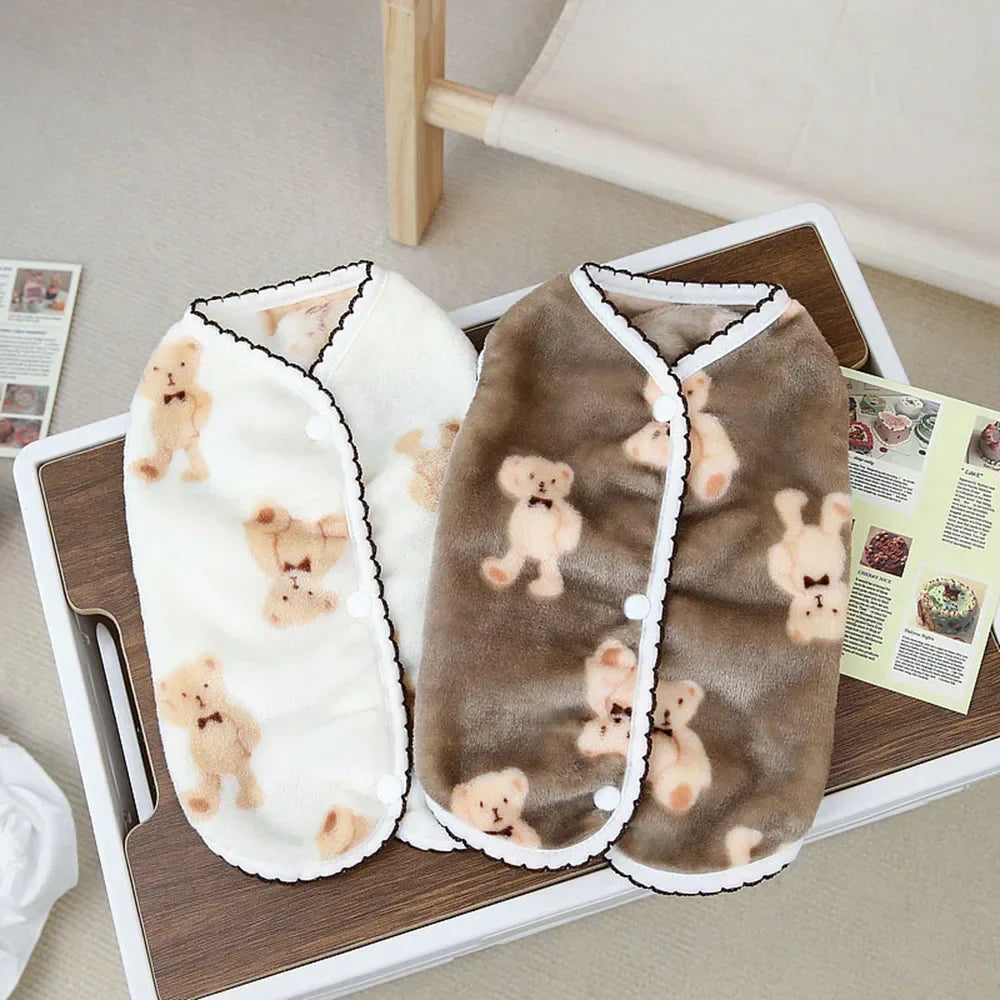 Luxury Pet Cat Costume Clothes for Cats Winter Kitten Sphynx Sweatshirt Puppy Fleece Vest Warm Jacket Coat Small Dogs Clothing
