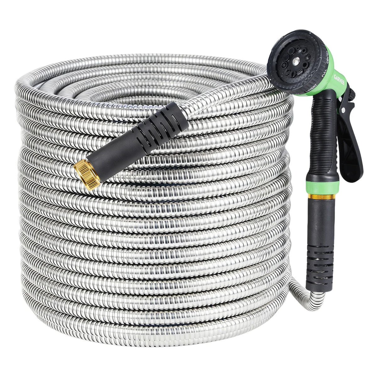 Heavy-Duty No-Kink Stainless Steel Garden Hose with 10-Design Leak-Proof