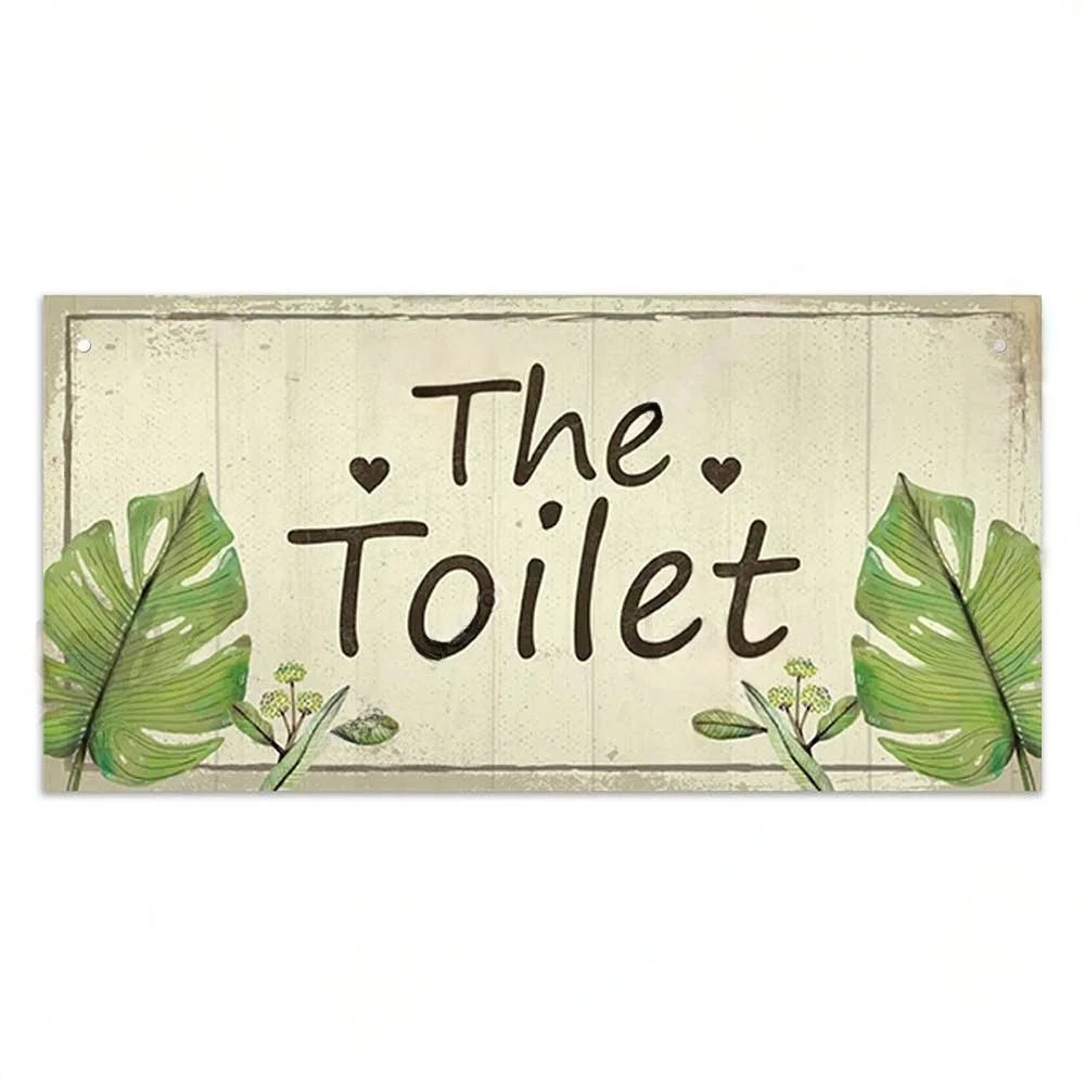 Home decor Toilet Signs Wooden Hanging Plaque Decorative Plaque for Toilet Door Hanging Sign Wood In Bar Pub Beach decor