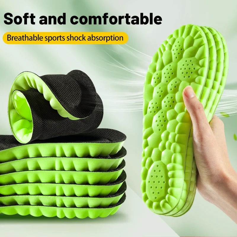 Sport Insoles 4D Latex Super Soft High Elasticity Shoe Pads Anti-pain Deodorant Cushion Arch Support Running Insoles Foot Insole
