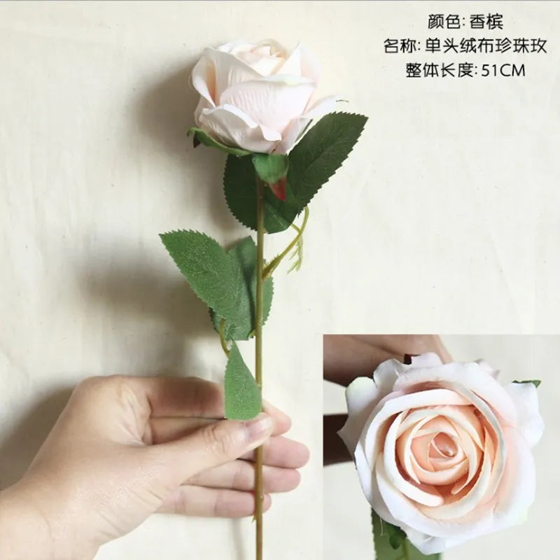 5/10pcs Artificial Flowers Silk Rose Hom Decor Wedding Bridal Bouquet Outdoor Garden Arch Accessory Valentine's Day Diy Gift Box