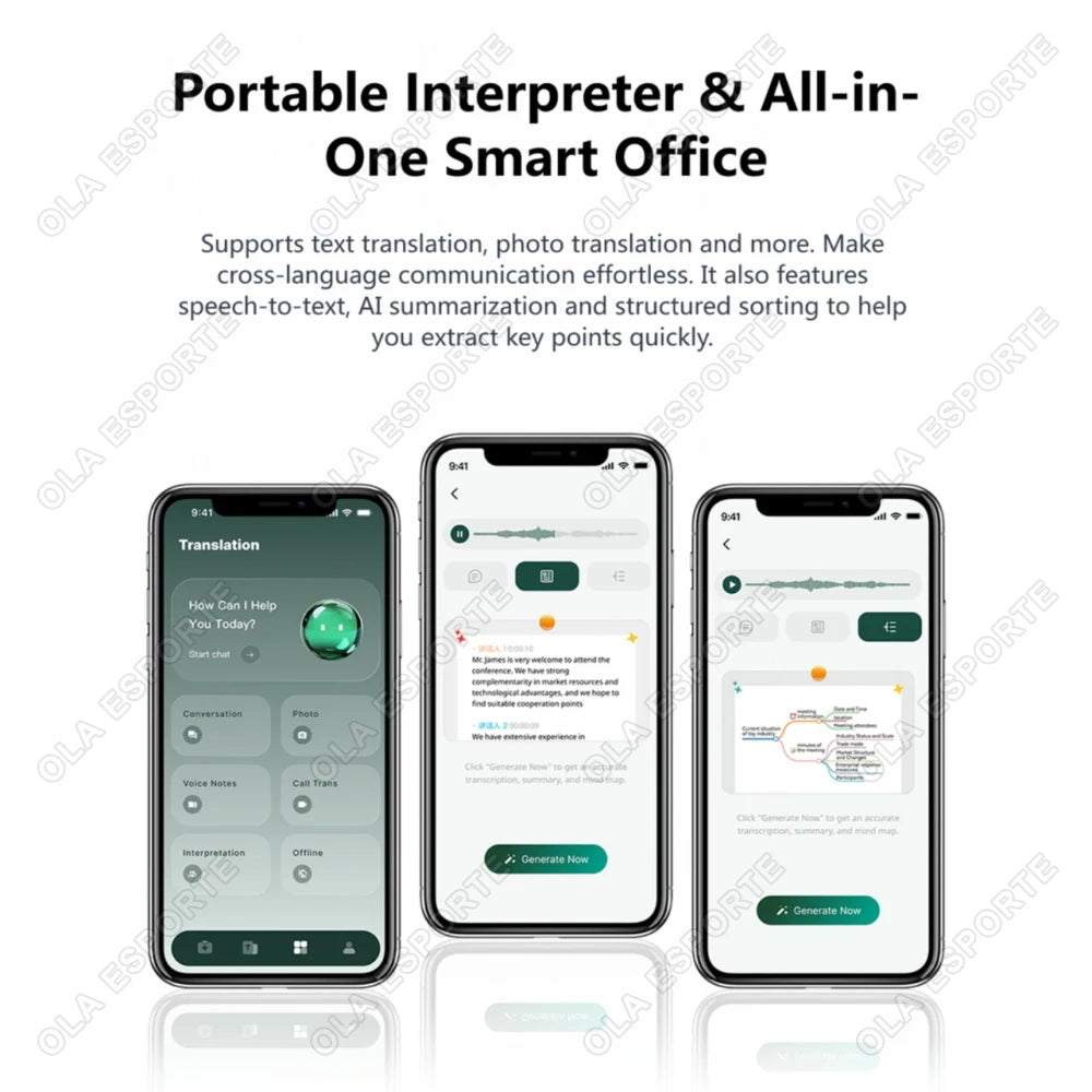 AI Recording Translation Smart Ring