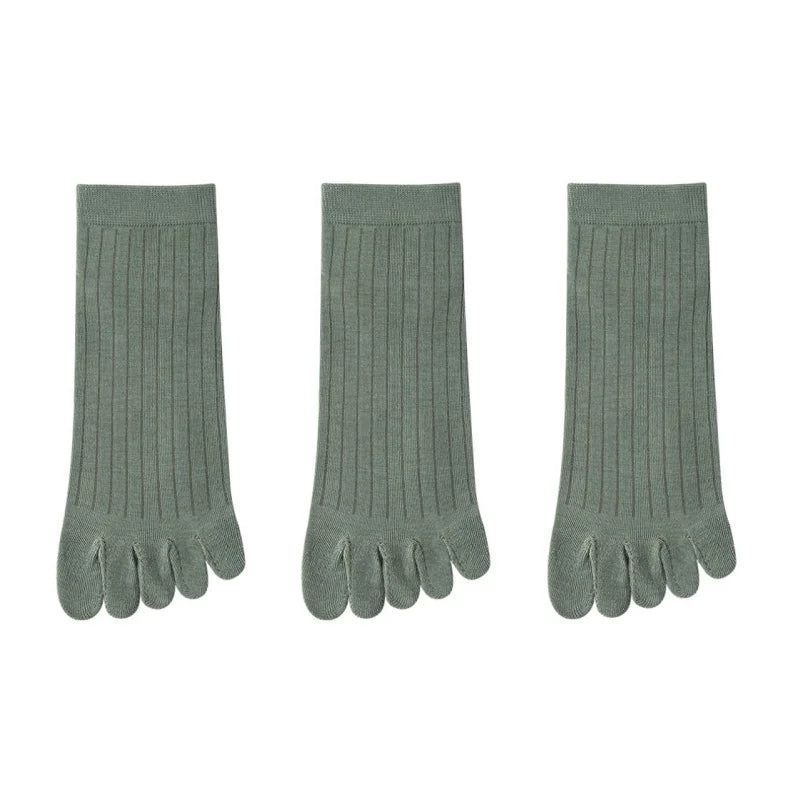 1/3/5 Pairs Mens Five Finger Socks Breathable Ankle Short Socks Thin Cotton Toe Socks with Separate Fingers Fashion Sports Socks