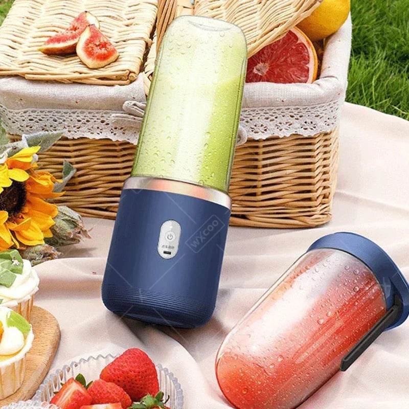 Juicer Cup Set Portable Mixer with 6 Blades Mixer Machine Automatic Smoothie Blender Lemon Orange Fruit Squeezer Travel