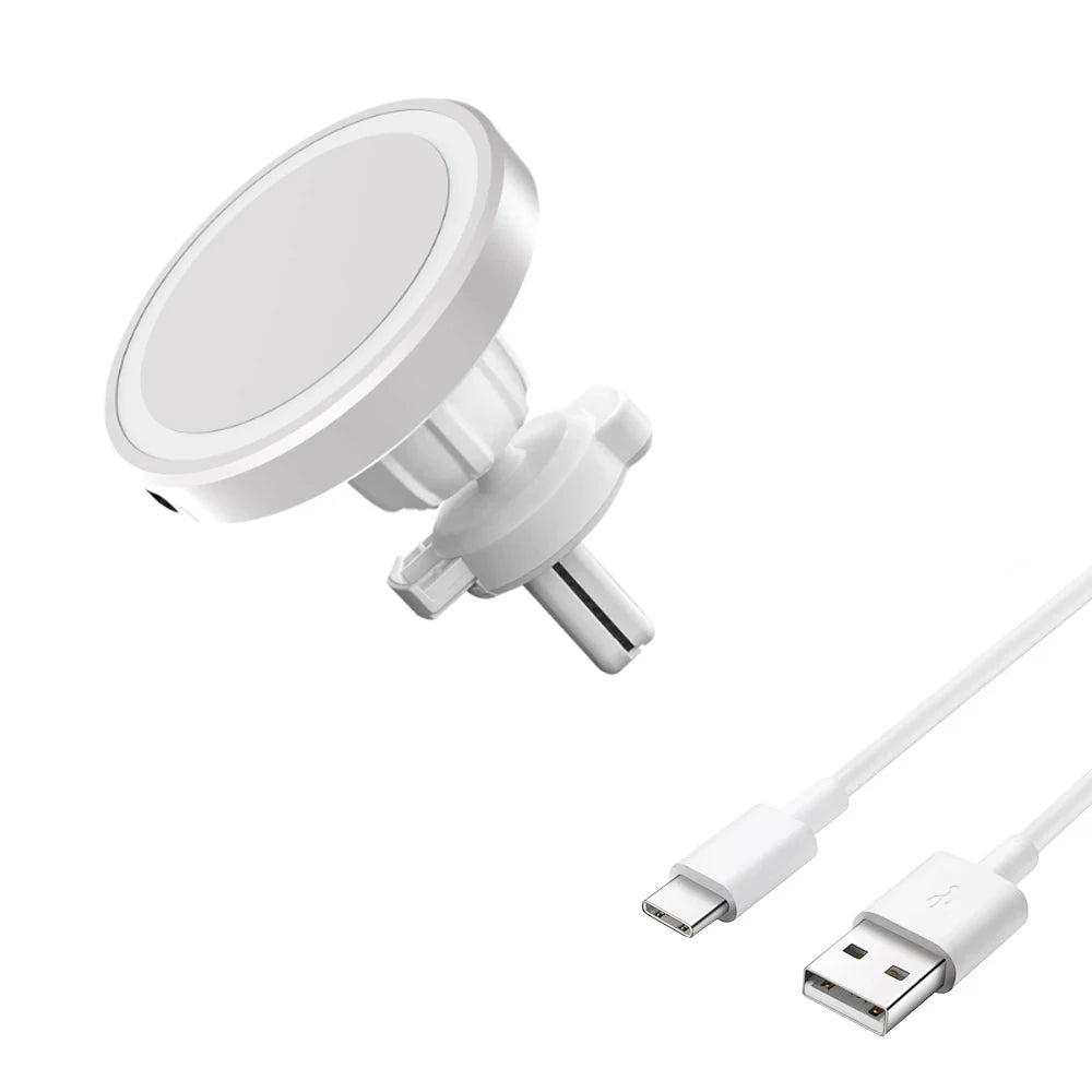 Car Magnetic Air Vent Phone Holder  Wireless Charger Stand For Magsafe iPhone 17 16 15 14 13 Pro Max Cell Fast Charging Station