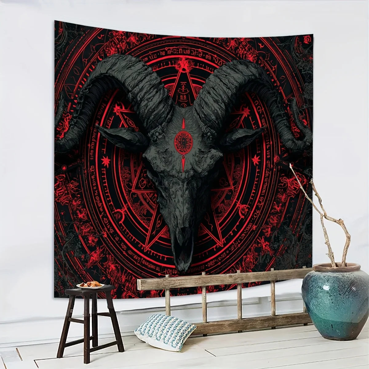 VIKAMA Halloween Tapestry Gothic Dark-Themed Party Backdrop Decor Tapestry Home Decor Wall Decor Wall Hanging