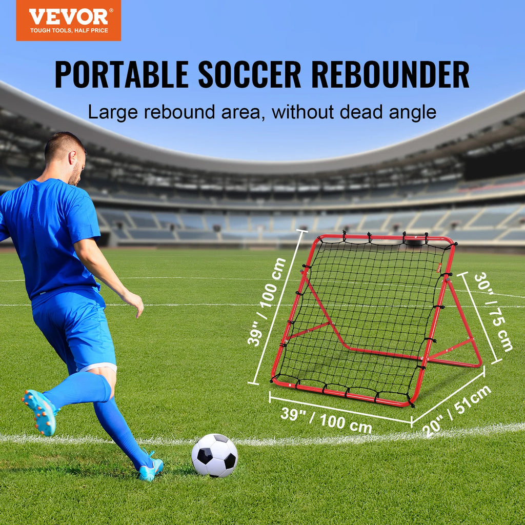 VEVOR 39X39FT Soccer Rebounder Rebound Net Portable Football Training
