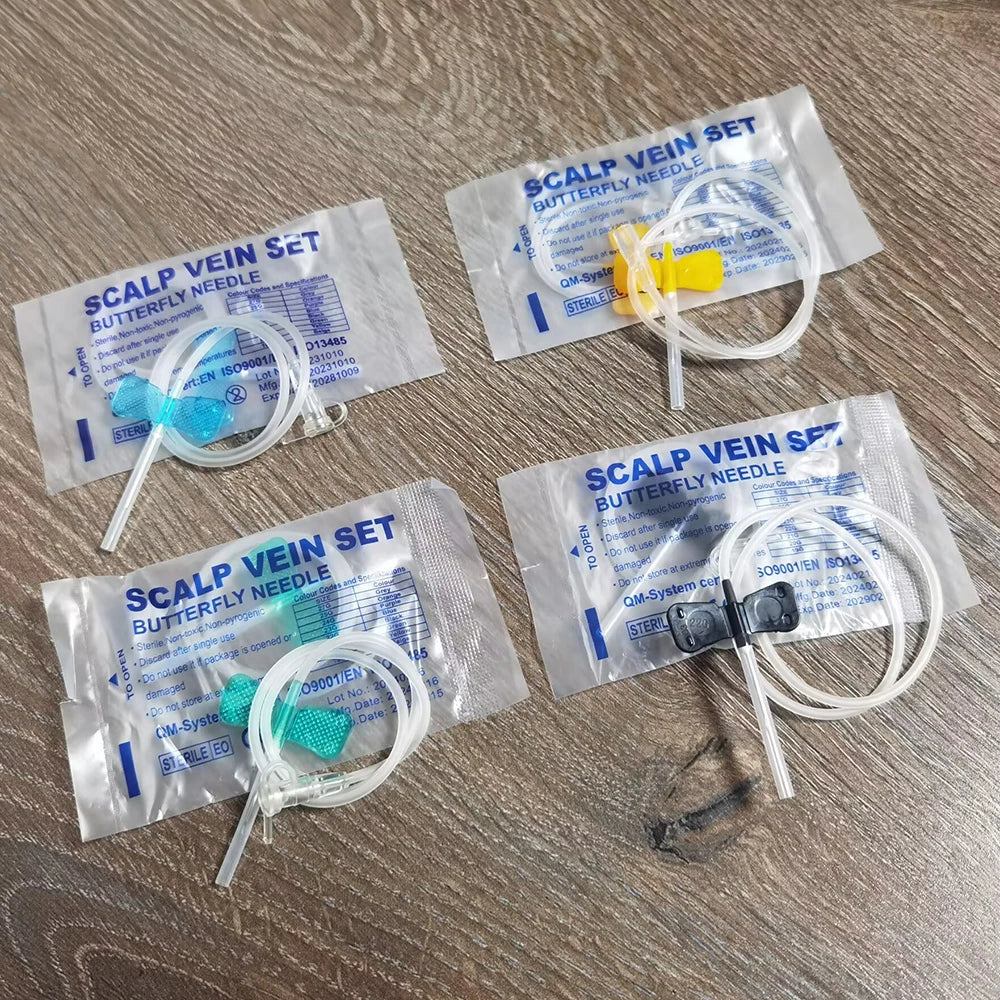 200 Pcs Disposable Butterfly Blood Collection Needle double wing type Blood Collection Needle Pet Care Room Cat Dogs Animal