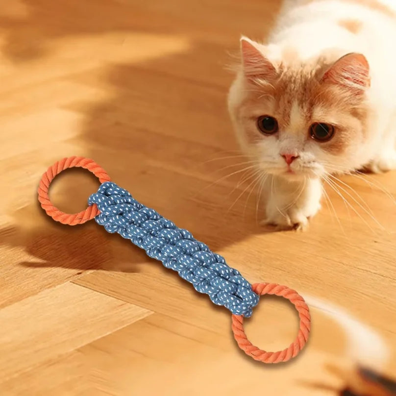 1PC Handwoven Pet Dog Toy for Teeth Cleaning And