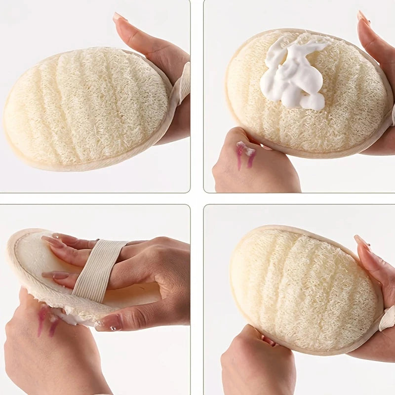 Natural Loofah Body Scrubber Bath Exfoliating Sponge Soft Shower Brush Cleaner Pad Exfoliator Shower Puff Body Skin Care Tool