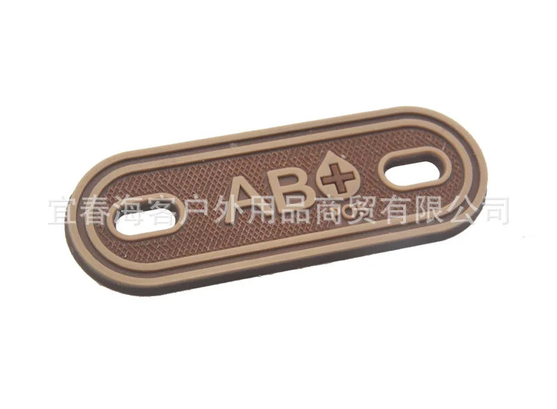 2PCS Shoelace Blood Buckle Charm PVC Tactical Bag Clothing Zipper Blood Tag Charm Military Patches Tactical Patch
