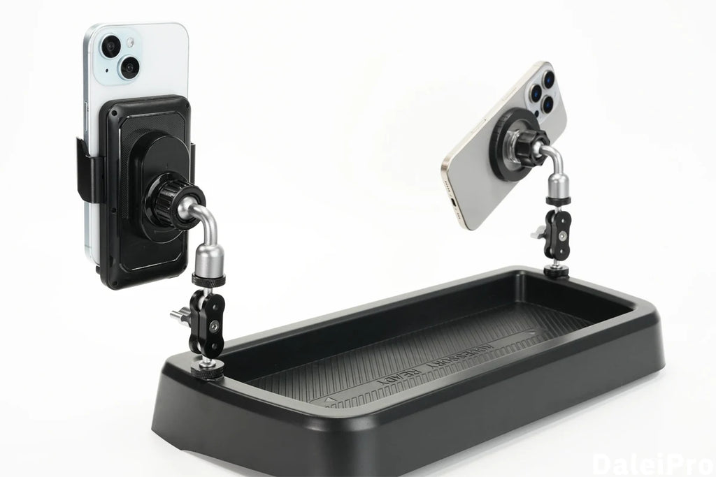 Double Car Phone Holder With Storage Box Base Magsafe Wireless Charger Phone Mount For Suzuki Jimny 2018-2024 2025 JB64 JB74