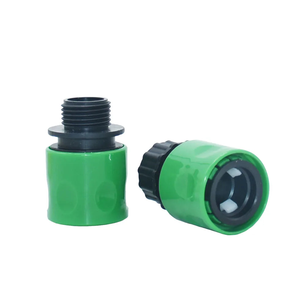 1/2" Male Female Thread Hose Quick Connecter For 16mm Nipple Garden Hose Water Fittings Watering Gun Adapter
