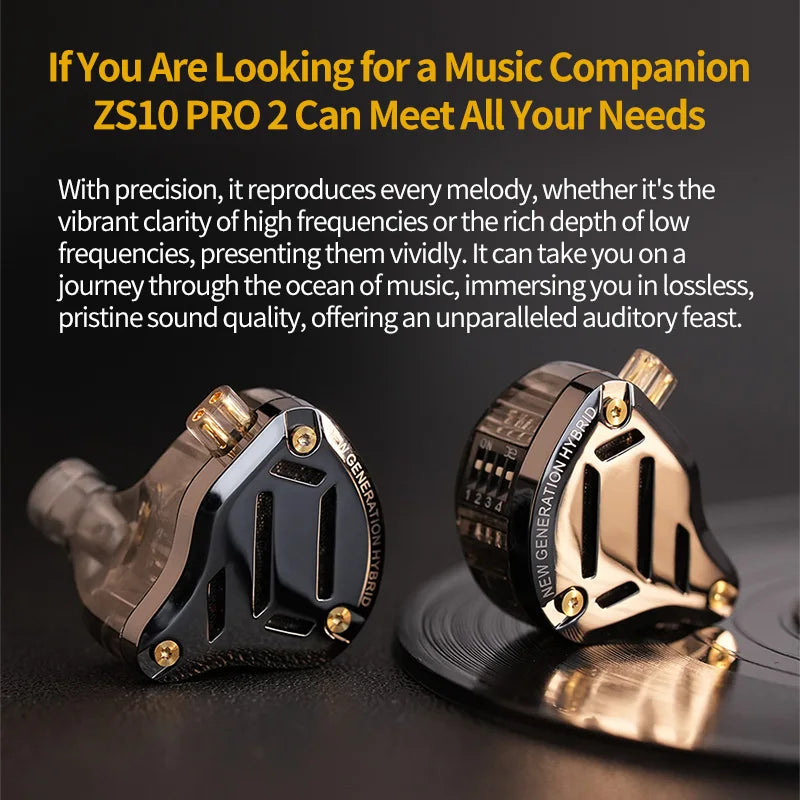 KZ ZS10 Pro 2 metal headset high fidelity in-ear