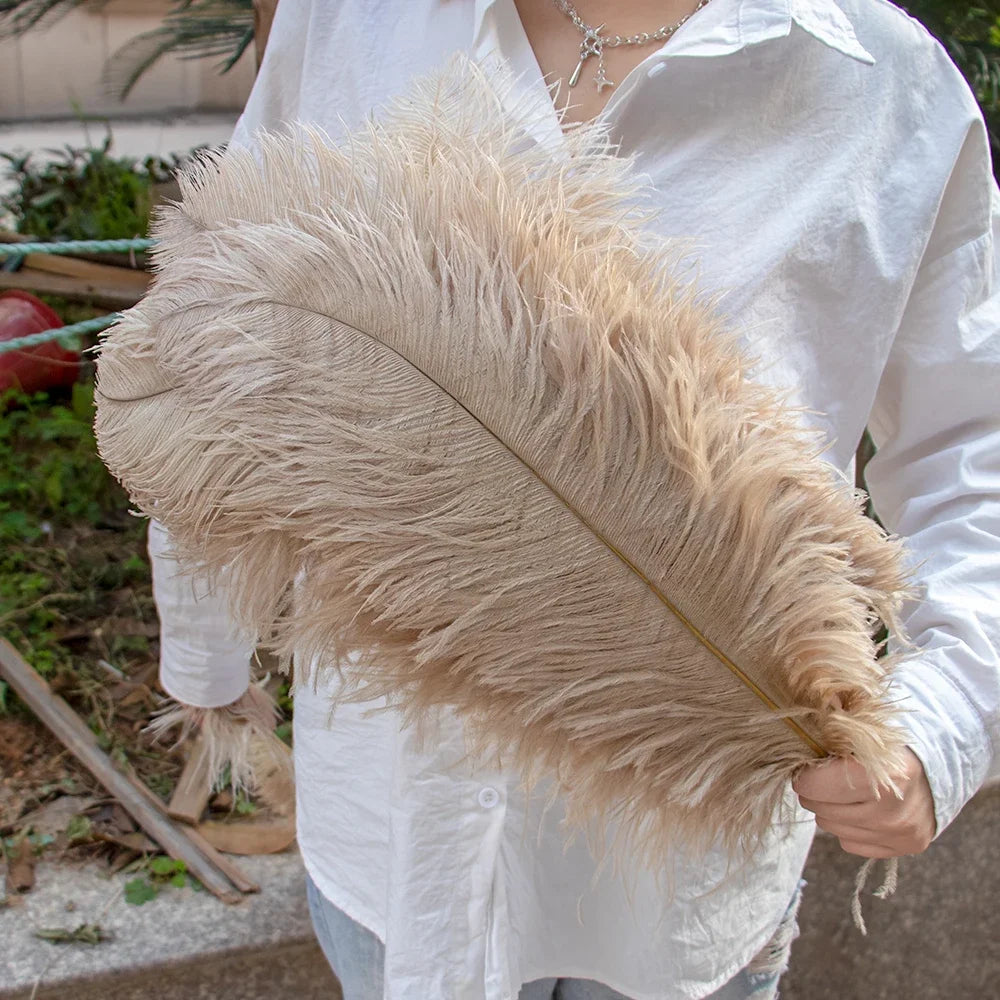Wholesale 10PCS Natural Ostrich Feathers 15-55cm for Crafts Wedding Party Home Decor Ostrich Plumes Table Centerpiece Feather