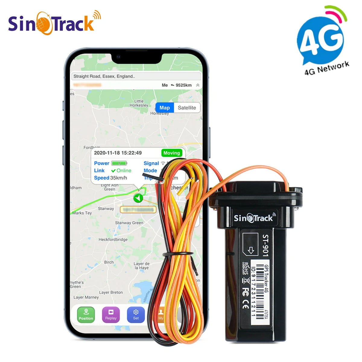 4G Mini Tracker ST-901L Waterproof Built-in Battery GPS for