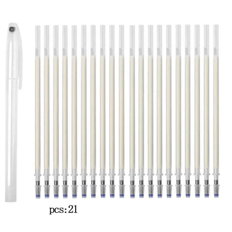 10-21pcs Heat Erasable Magic Marker Pen Fabric Pencil Temperature Disappearing Marker Pens Line Marking DIY Craft Sewing Parts