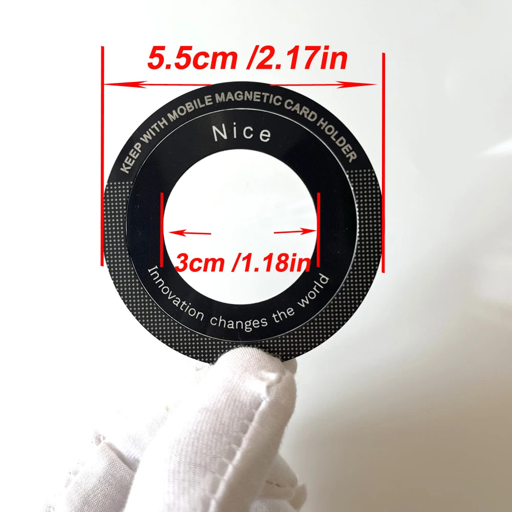 10Pcs Magnetic Metal Ring Universal Self-Adhesive Support Wireless Charger Magnet Plate Sheet for Magnet Car Holder