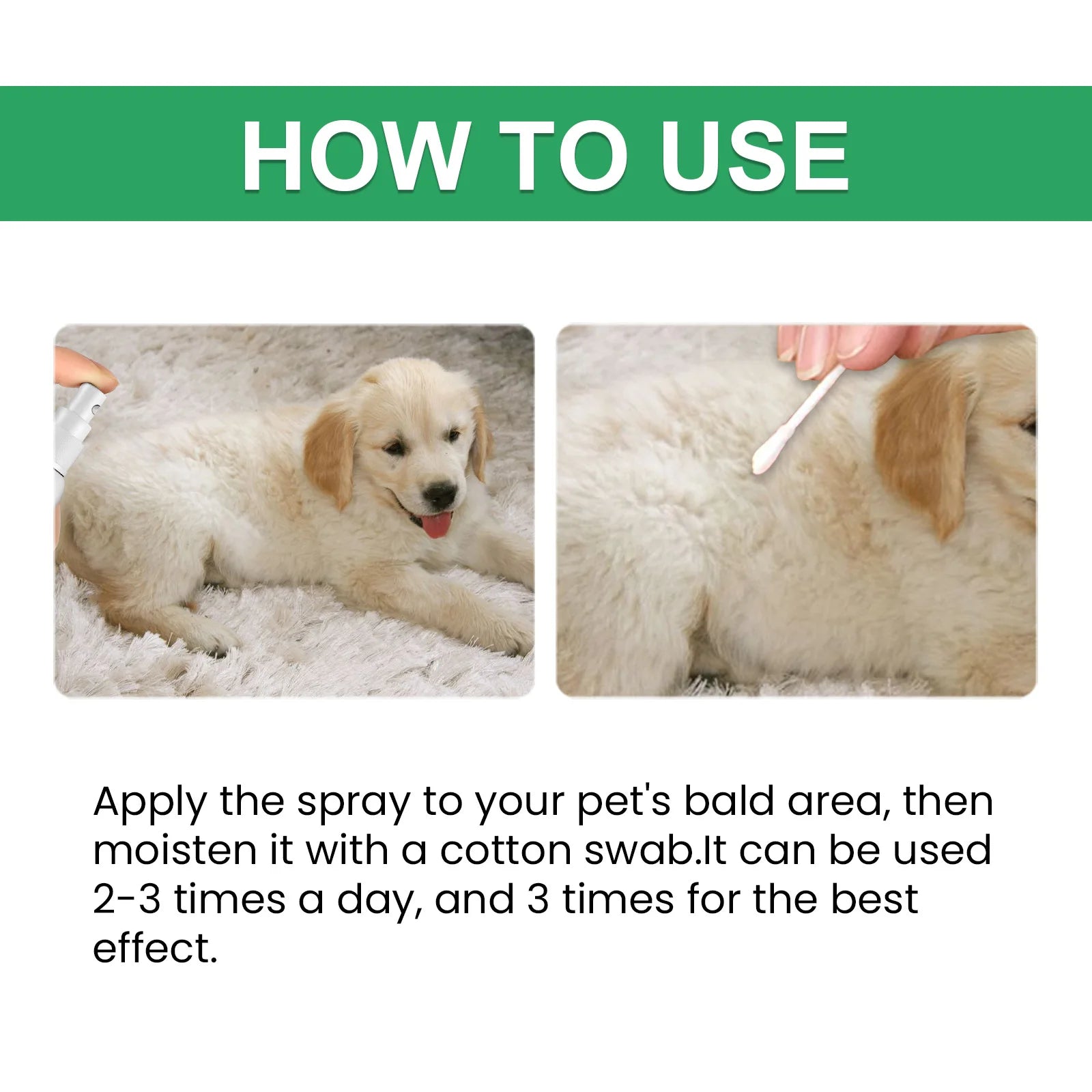 Pet hair enhancer cat and dog hair conditioning and repair damaged hair follicles hair loss care spray